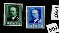 MH stamp set B186-187 Third Reich Germany 1940 Von Behring Scientist #1457