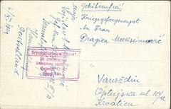 1943 Germany Yugoslav Prisoner of War POW Camp Postcard Cover Oflag 13B Croatia