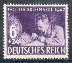1942 DEUTSCHES REICH STAMP DAY 6 (Pf) + 24 (Pf) MNH**