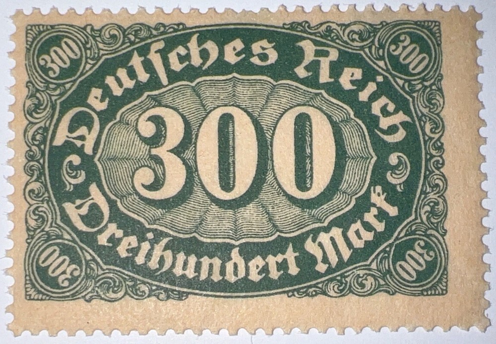 Travelstamps: 1922 Germany Stamps Deutsches Reich 300 Mark Mi. Nr. 249, MNH