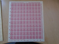 Germany – SG319 5M DM 1923 carmine. 10 x complete sheets of 100 stamps. MNH.