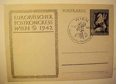 GERMAN AUSTRIA PICTORIAL CANCEL 1942 OCT 24 WIEN HORSE BOTH SETS POSTAL CARD