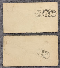 1880s Württemberg to USA Covers Lot x4 Stuttgart Ravensburg 10Pf Pairs Transatla