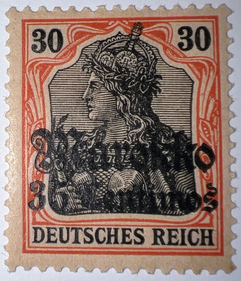 Travelstamps; GERMANY OFFICES IN MOROCCO OP STAMPS UnWMK MINT OG H 35c on 30