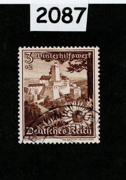 Used stamp Scott B123 1938 Winter relief Culture fund Germany #2087