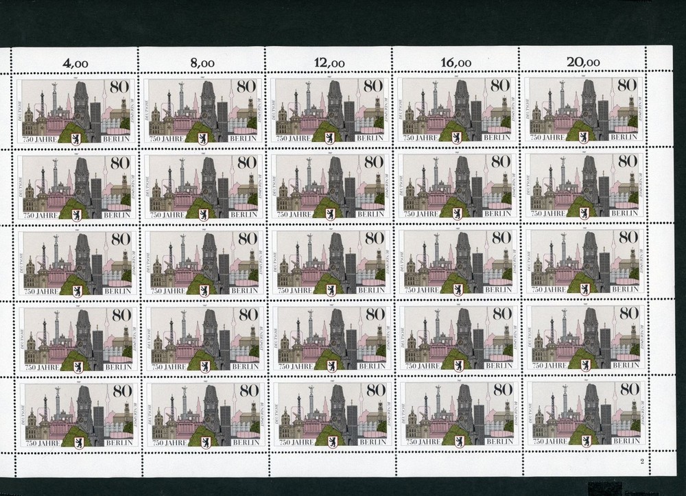 Bund Michel number 1306 sheet mint never hinged