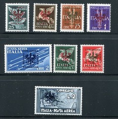 GERMANY 3rd REICH OCCUPATION WW2 LAIBACH LJUBLJANA NC11-NC17 + NCE1 PERFECT MNH