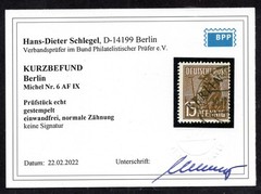 BERLIN 1948 6AFIX used FLAWLESS OPINION SCHLEGEL BPP (N2442