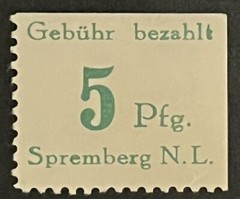 Travelstamps: 1946 Germany Local Spremberg Stamps Mi 9 – 5 Pfennig MNH OG