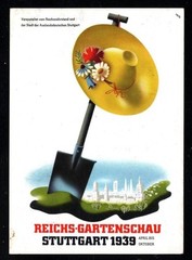 Germany 1939 Postcard Imperial Garden Show ~ Third Reich Artist ~ Special Cancel
