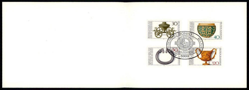 GERMANY MINISTER CARD 1976 RARE!! ARCHEOLOGY ART BRONZE CAR GOLDEN RING ib60