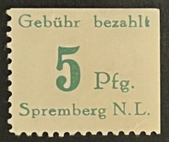 Travelstamps: 1946 Germany Local Spremberg Stamps Mi 9 – 5 Pfennig MNH OG