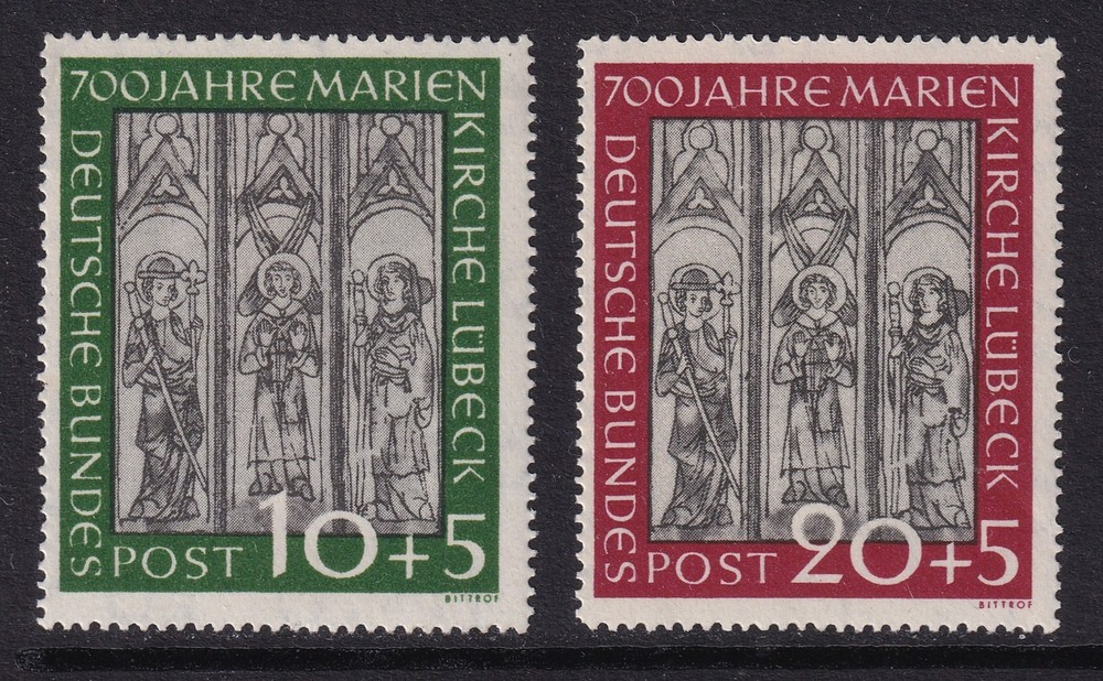 WEST GERMANY 1951 St. Marys Church SG 1065-1066 MNH/** (CV £280)