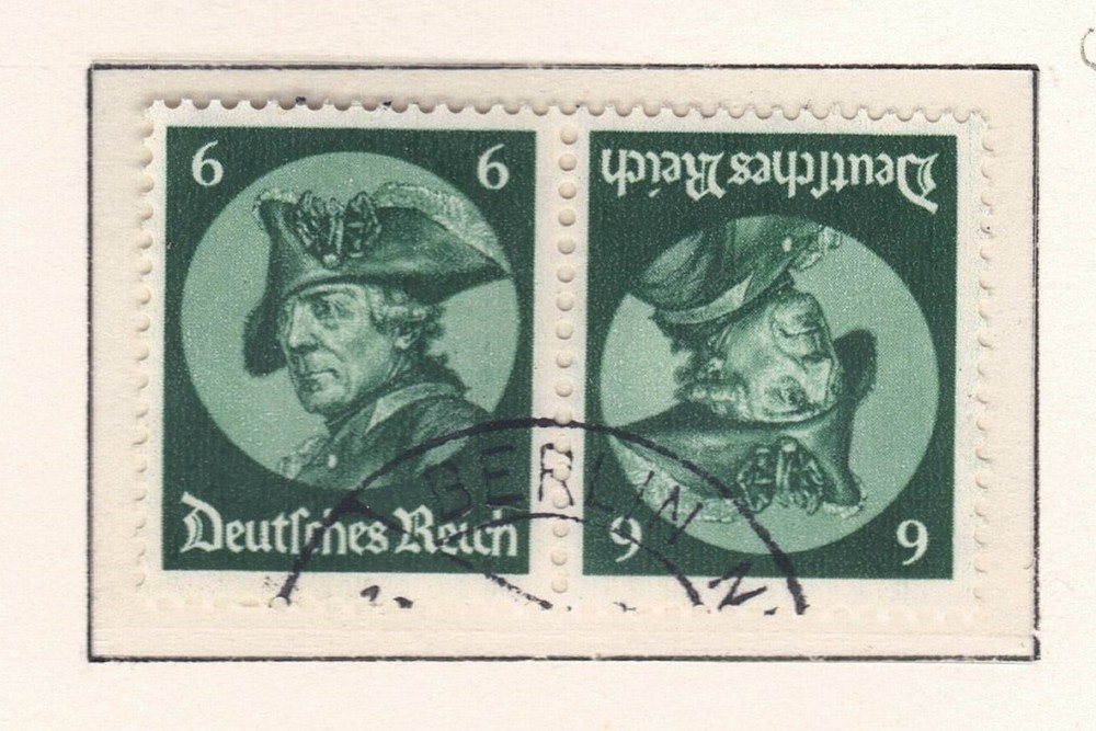 Germany – 1933 ZdMiNr. K17, 6pf+6pf Frederick the Great, tete-beche pair (Used)