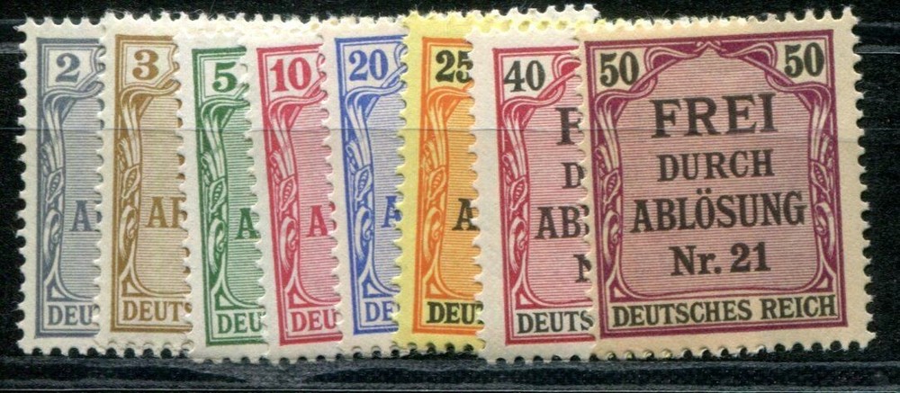 GERMANY OFFICIAL 1903 1-8 ** MNH SET (I1166