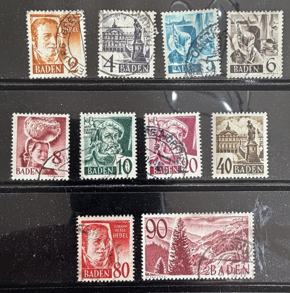 GERMANY – French Zone Baden #5N29-50 Complete Set Used – CV $150