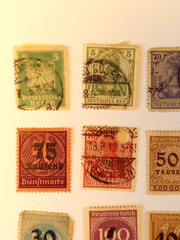 (17) Germany Stamps Mixed Lot Deutsches Reich 1920s Overprint MH Used
