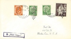 1954 West Germany Hein Hoyer Ship Cover Fred Obst Jagyi Provenance USA