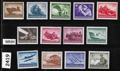 MNH set B257 – 269 / 1944 Military Hero’s Day / Third Reich WWII Germany #2419