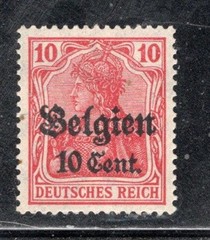 GERMANY DEUTSCHES REICH BELGIUM OVERPRINT STAMP MINT NEVER HINGED LOT 66610