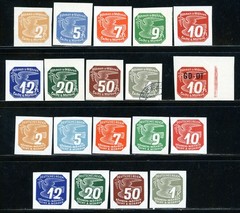 Stamps Bohemia & Moravia, Scott # P1-P9, P10 & P11-P19 Mint VLH, except P9 used