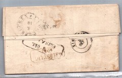 GERMANY 1861 BADEN POSTAL HISTORY LETTER ADDR & POSTMARK