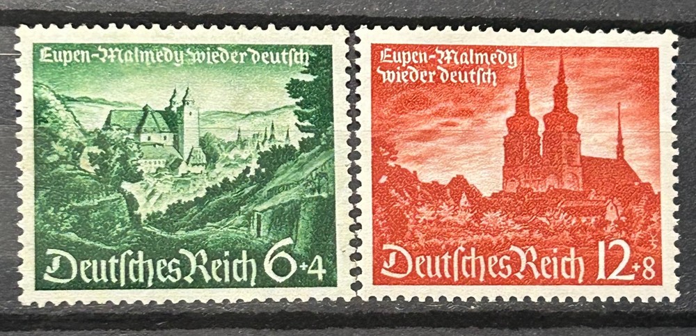 1940 German Stamps set Mi:DR748-749 Malmedy Eupen MH* Mint /364