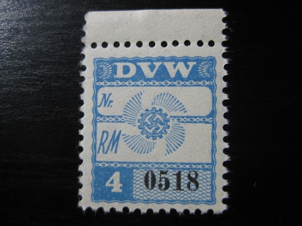 THIRD REICH mint MNH DVW 0518 revenue stamp!