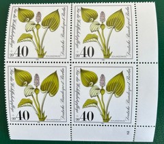 Germany – Berlin, 1981, #9NB182 Mint NH block of 4, Plants