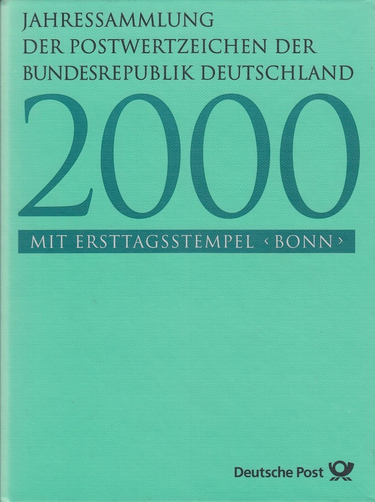 Federal annual collection 2000 with first day stamp Bonn canceled – complete