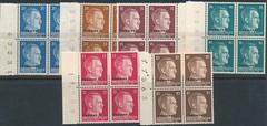 Lot Stamp Germany Blocks WW2 3rd Reich Hitler Plates Number 1-24PF Selection MNH