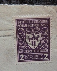 German, 1922, German Industrial Exhibition in Munich, 2M, dark violet STAMP