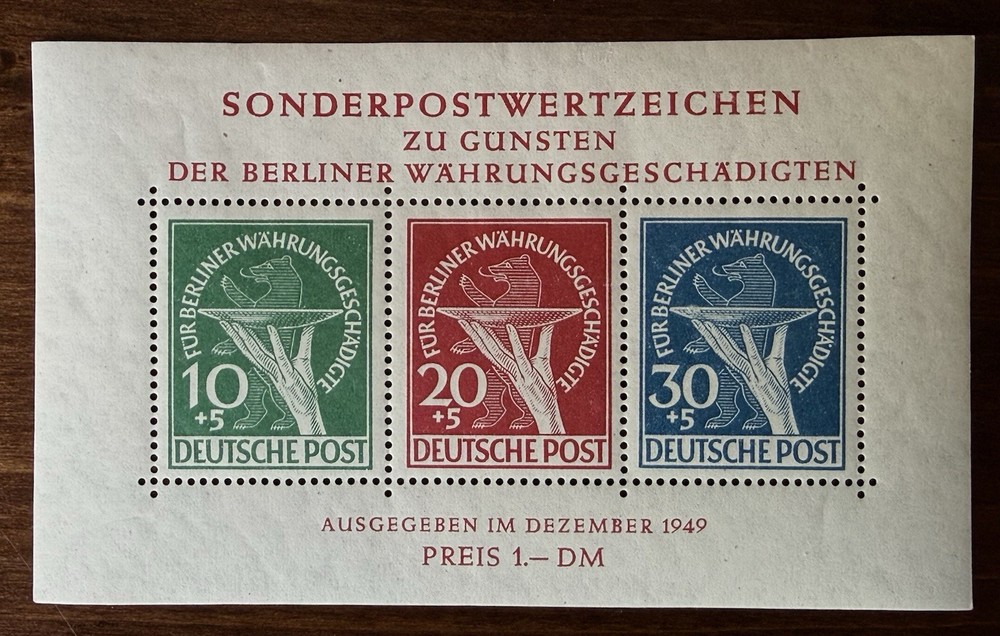 1949 Currency Damage for Berliner’s Block #1
