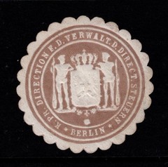 Germany Circa 1900 Verwalt Berlin Postal Seal Mint Hinged – S40846