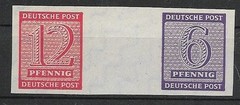 SBZ West Sachsen MiNr WZd 5 Posten Stamps Mint Never Hinged **