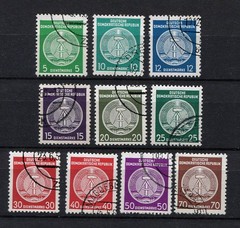 Germany – DDR : Officials set with arcs right from 1954 – used / CTO