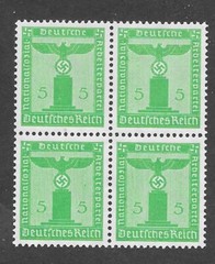 MNH Stamp Block Sc# 082/ PF05 1934 WWII official MNH Third Reich Swastika