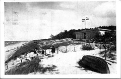 GERMANY 1931 DANZIG POSTAL PICTORIAL BEACH POSTCARD ADDR ERFURT POSTMARK DANZIG