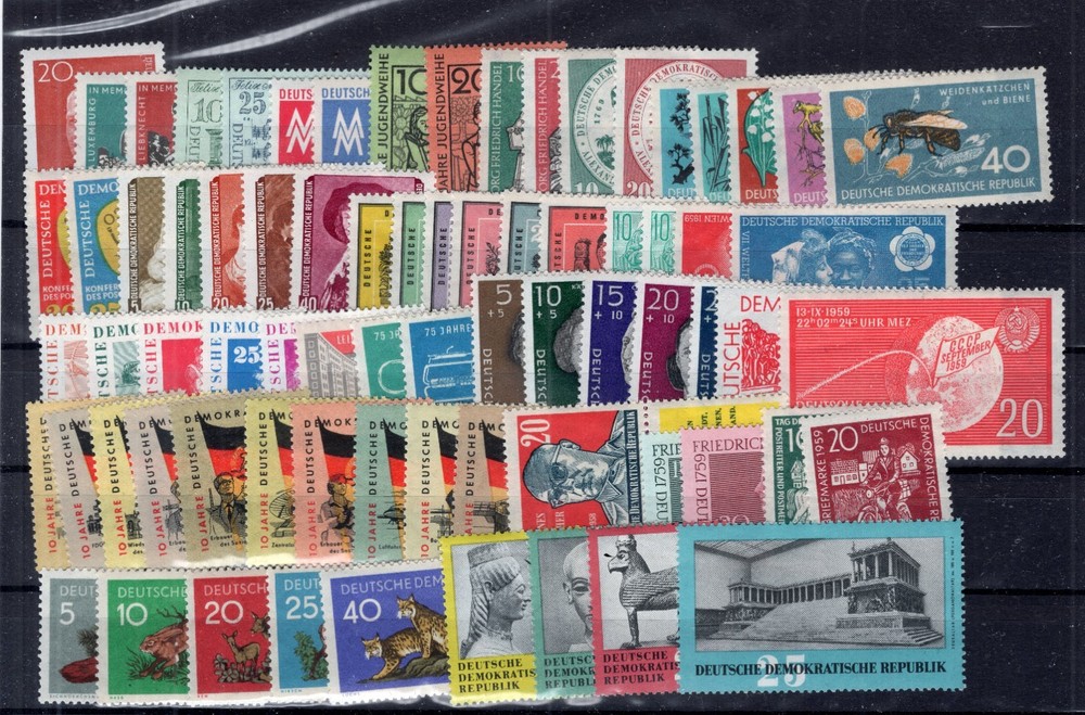 GERMANY DDR DEMOCRATIC REPUBLIC 1959 COMPLETE YEAR SET AS PER SCAN PERFECT MNH