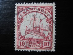 KAMERUN GERMAN COLONY very nice Kaiser Yacht w/ scarce „Banjo“ cancel!