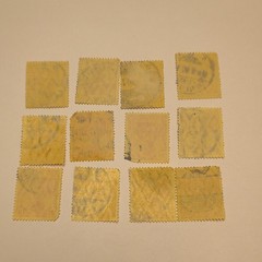 Deutsches Reich Germany Postage Stamps Used Orange Red Yellow 10 Lot of 12