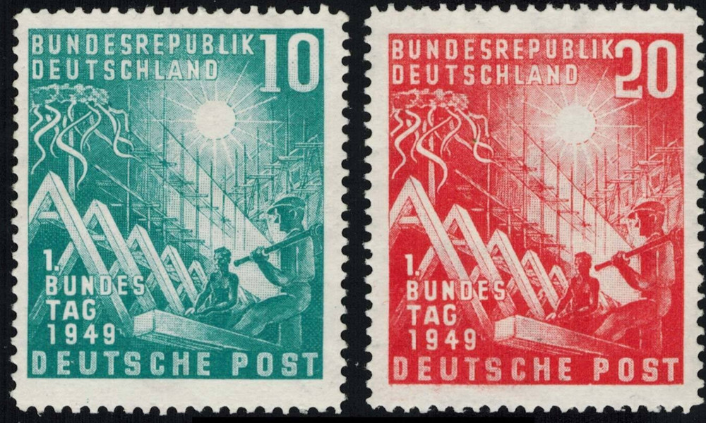 Germany Scott # 665 – 666 Mint NH Complete 1949 lComplete Set ( Stock Image)