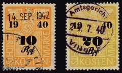 Stamp Germany Poland Revenue WWII Court Document Fee 1940 Selection Used