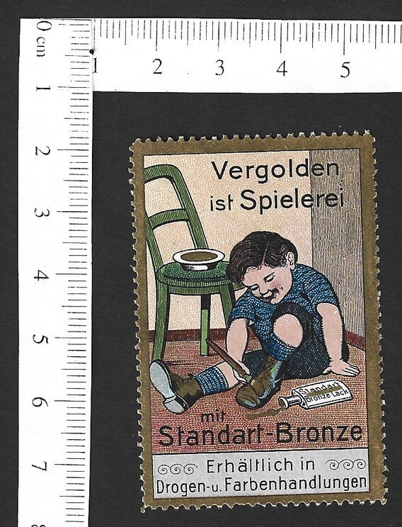 Germany STANDART BRONZE GILDING vintage advertisement poster stamp