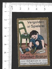 Germany STANDART BRONZE GILDING vintage advertisement poster stamp
