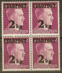 Stamp Germany Feldpost Mi 1-4 Block 1942 WWII Fascism Wehrmacht Hitler MNH