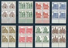 Berlin Deutsche Bauwerke Come Corner Four Block Subpieces Mint/MNH