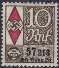Stamp Germany Revenue WW2 3rd Reich War War Era 57213 Sport Folk RNF 10 MNH