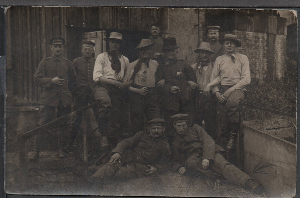 ✔️ GERMANY REICH WWI SOLDIERS EXCELLENT RARE AGED MILITARY PHOTO POSTCARD