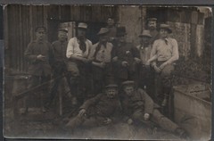 ✔️ GERMANY REICH WWI SOLDIERS EXCELLENT RARE AGED MILITARY PHOTO POSTCARD